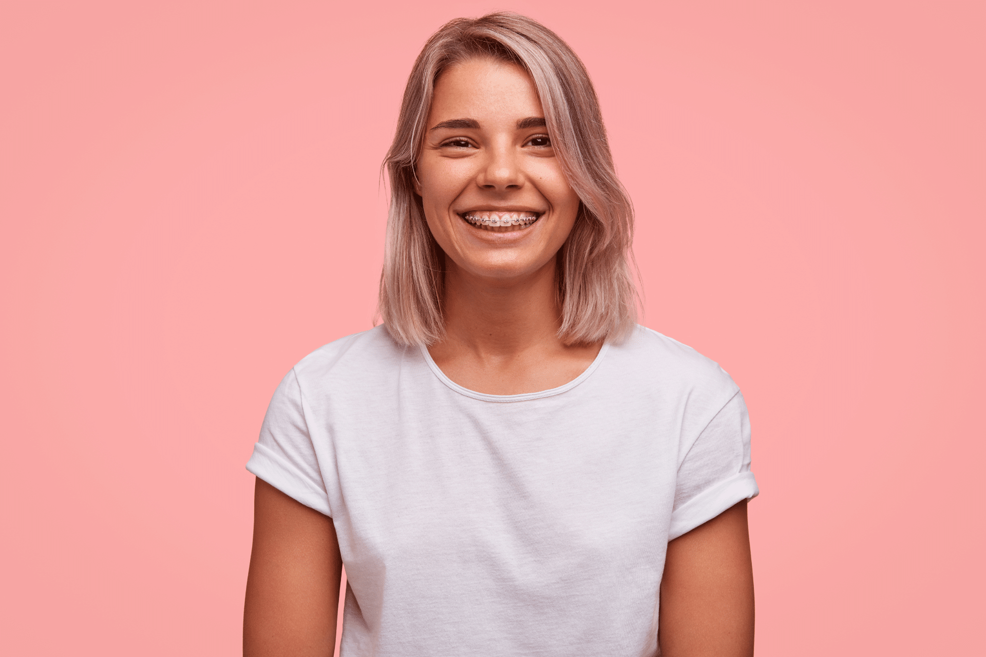 Teen girl smiling with braces in Glen Allen VA